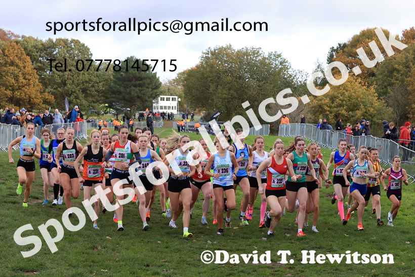 Junior Womens 2025 National Cross Country Relays, Berry Hill Park, Mansfield. Photo: David T. Hewitson/Sports for All Pics
